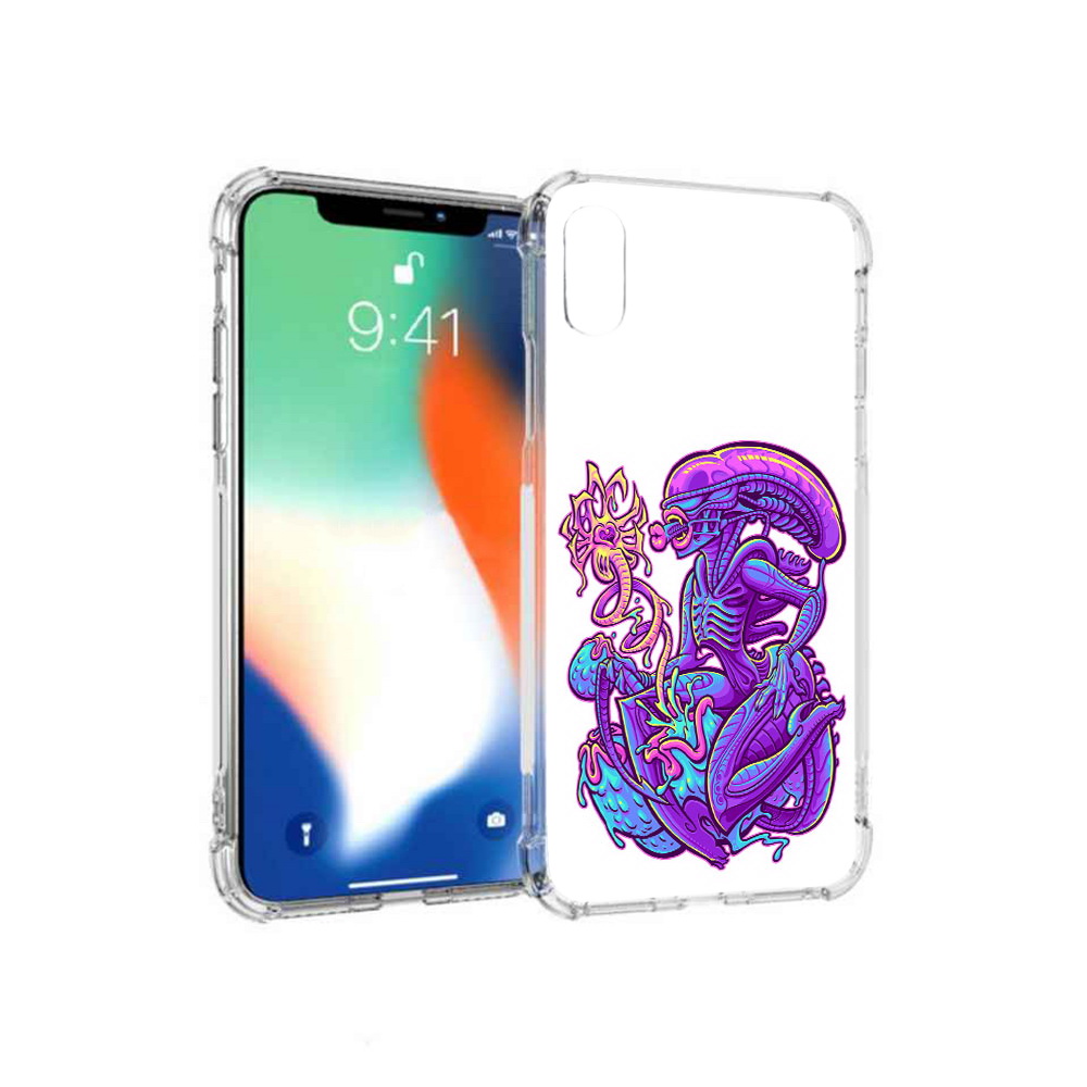 

Чехол MyPads Tocco для Apple iPhone XS Max чужой фиолетовый цвет (PT117540.614.693), Прозрачный, Tocco