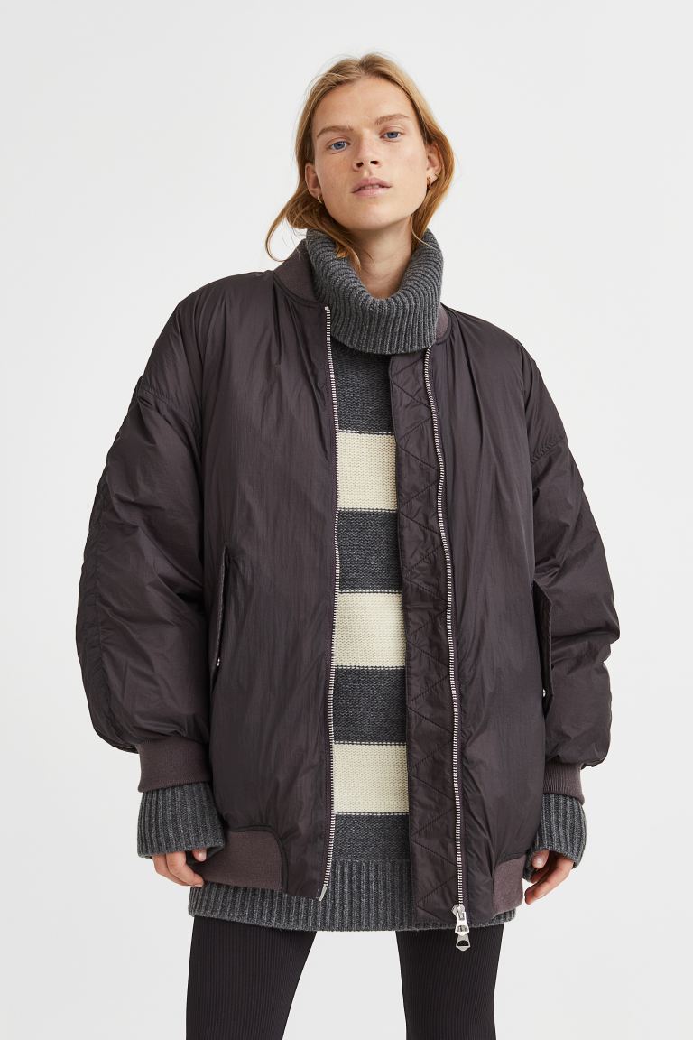 

Бомбер женский H&M 1106478002 коричневый XS (доставка из-за рубежа), 1106478002