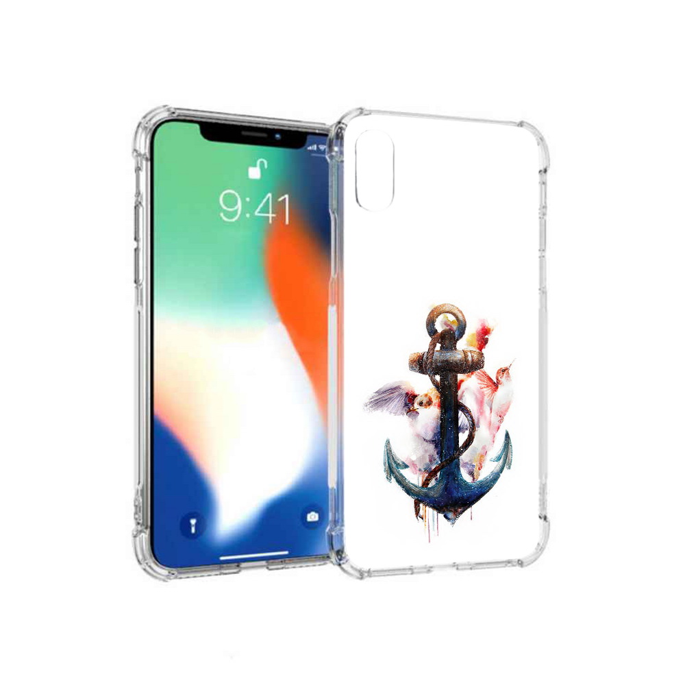

Чехол MyPads Tocco для Apple iPhone XS Max якорь с птицами (PT117540.614.703), Прозрачный, Tocco