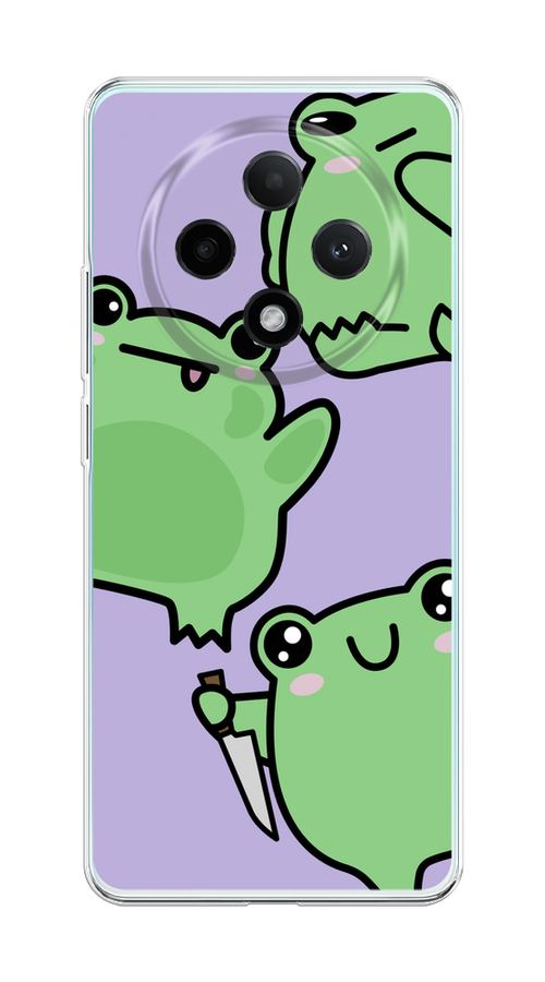 

Чехол на Oppo A3 Pro 5G "Опасные лягушата", Фиолетовый;зеленый;черный, 2517950-1