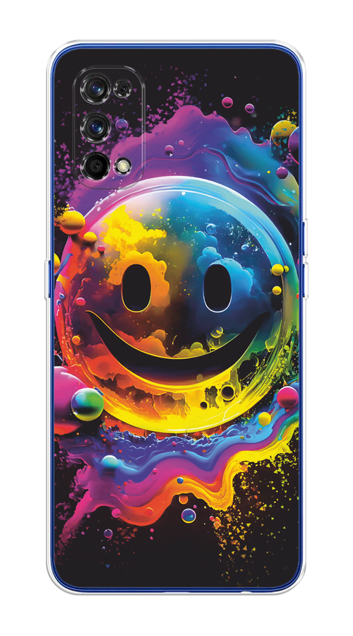 

Чехол Awog на Realme 7 Pro "Кислотный смайл", Фиолетовый;желтый;синий, 254050-1