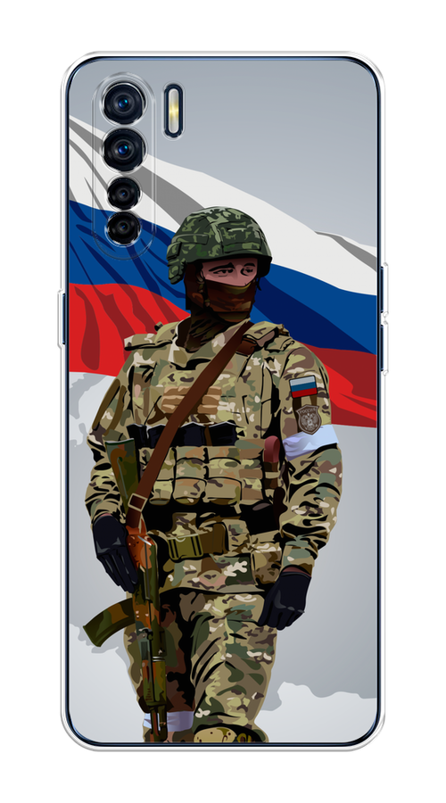 

Чехол Awog на Oppo A91/Reno 3 "Солдат с флагом", Белый;синий;красный;зеленый, 254250-1