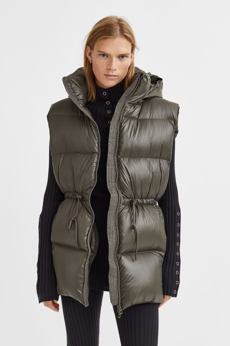 

Утепленный жилет женский H&M 1106513002 хаки L (доставка из-за рубежа), 1106513002