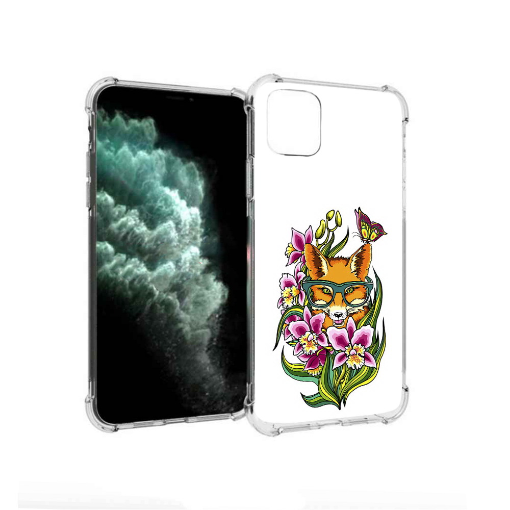 

Чехол MyPads Tocco для Apple iPhone 11 Pro Max Лиса в цветах (PT142698.615.108), Прозрачный, Tocco