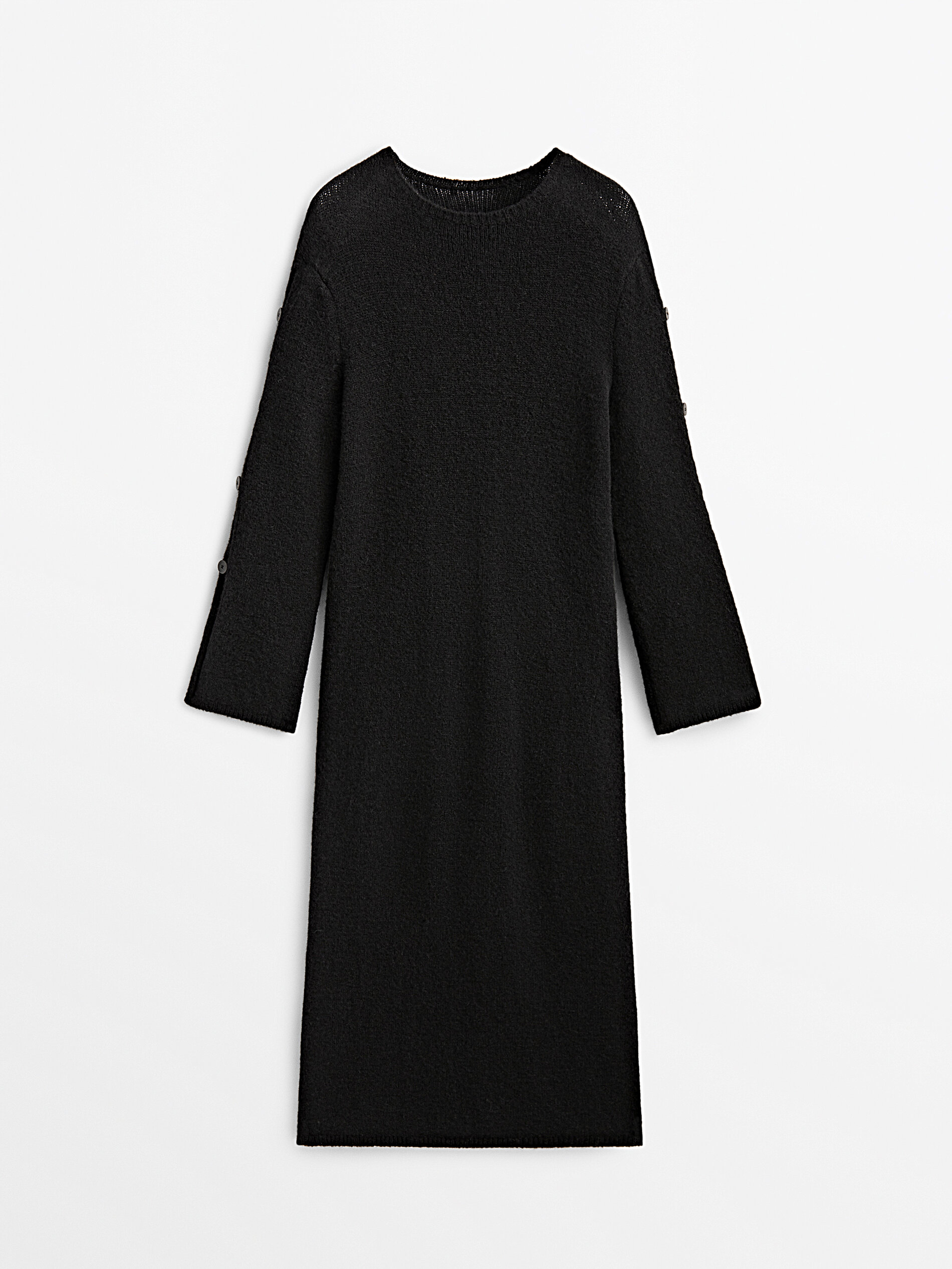 

Платье женское Massimo Dutti 06621555800 черное M, 06621555800