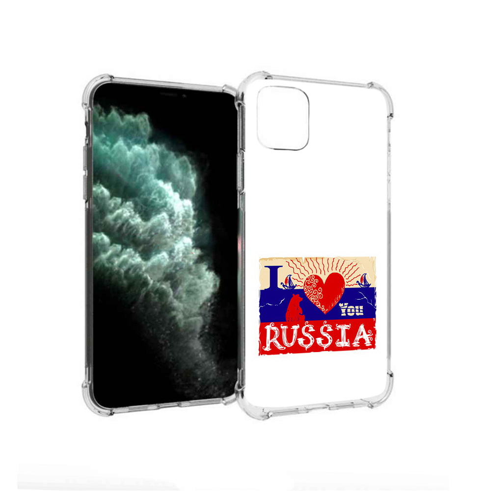 

Чехол MyPads Tocco для Apple iPhone 11 Pro Max Люблю Россию (PT142698.615.112), Прозрачный, Tocco