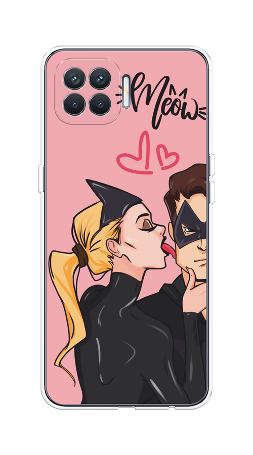 

Чехол Awog на Oppo Reno 4 Lite/A93 "Kiss of Cat Woman", Розовый;черный;бежевый, 254550-1