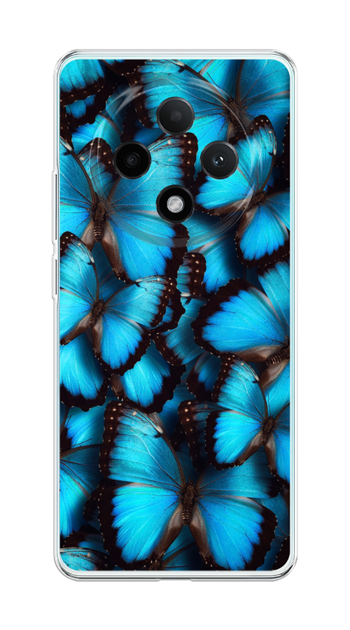

Чехол на Oppo A3 Pro 5G "Тропическая бабочка 2", Голубой;черный, 2517950-1