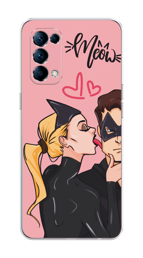 

Чехол Awog на Oppo Reno 5 "Kiss of Cat Woman", Розовый;черный;бежевый, 255250-1
