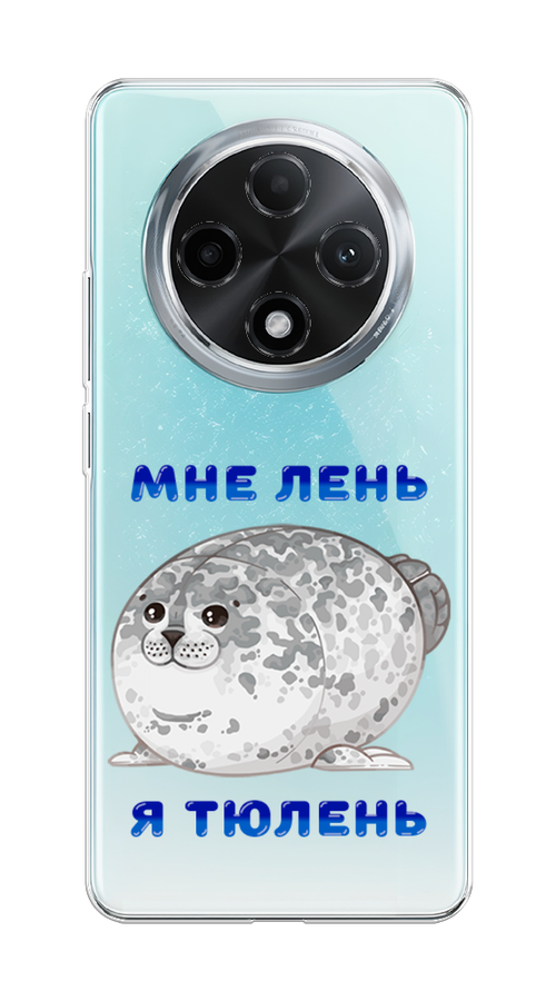 

Чехол на Oppo A3 Pro 5G "Лень-тюлень", Серый;синий, 2517950-1