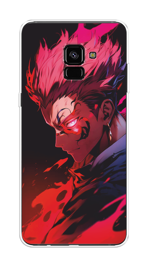 

Чехол Awog на Samsung Galaxy A8 Plus 2018 "Взгляд Сукуны", Розовый;красный;черный, 25550-1