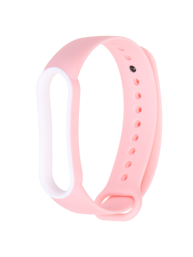 

Ремешок Zibelino для Mi Band 5/6 Silicone Light Pink-White ZBS-XIMB5-LPNK-W, Mi Band 5 / 6