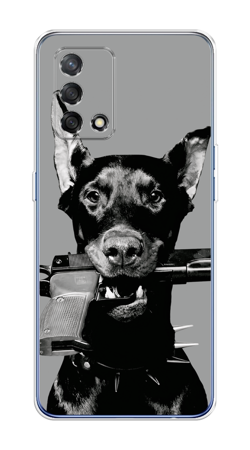 

Чехол Awog на OPPO A74 4G/F19 "Доберман", Серый, 256050-1