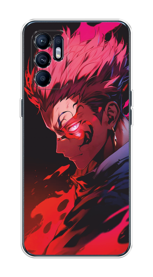 

Чехол Awog на Oppo Reno 6 4G "Взгляд Сукуны", Розовый;красный;черный, 257850-1