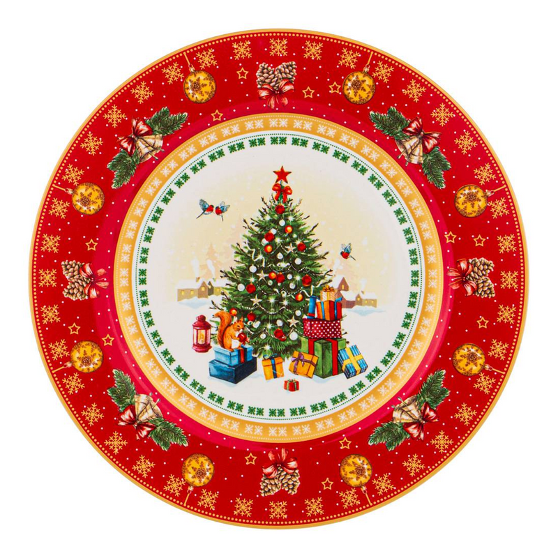 

Тарелка сервировочная, Елка, Lefard, 1 шт, 20,5 см, 85-1604, Красный;зеленый