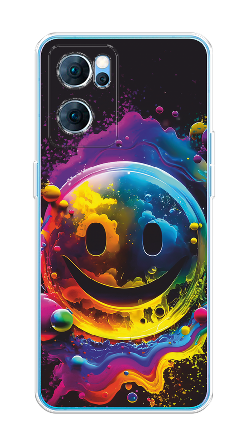 

Чехол Awog на Oppo Reno 7 5G "Кислотный смайл", Фиолетовый;желтый;синий, 258150-1