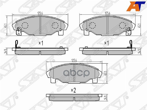 

Колодки Тормозные Перед Daihatsu Pyzar 96- Sat St-44918-77240-00