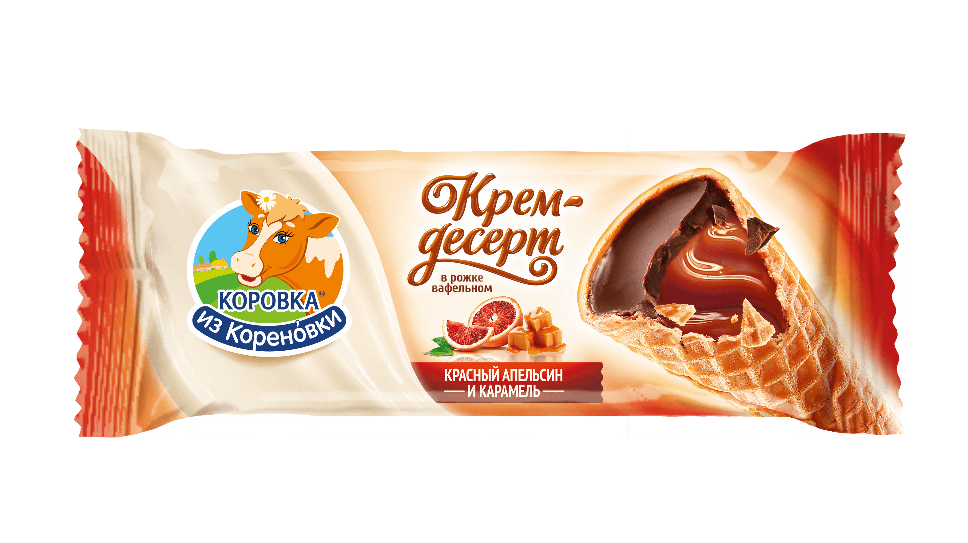 

Пирожное Коровка из Кореновки Крем-десерт красный апельсин и карамель 25% 40 г