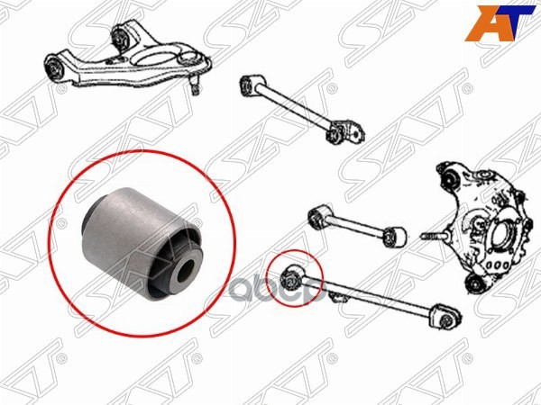 

SAT ST-52370-TL0-E00B сайлентблок задней продольной тяги HONDA ACCORD 08-12/CROSSTOUR 10-/