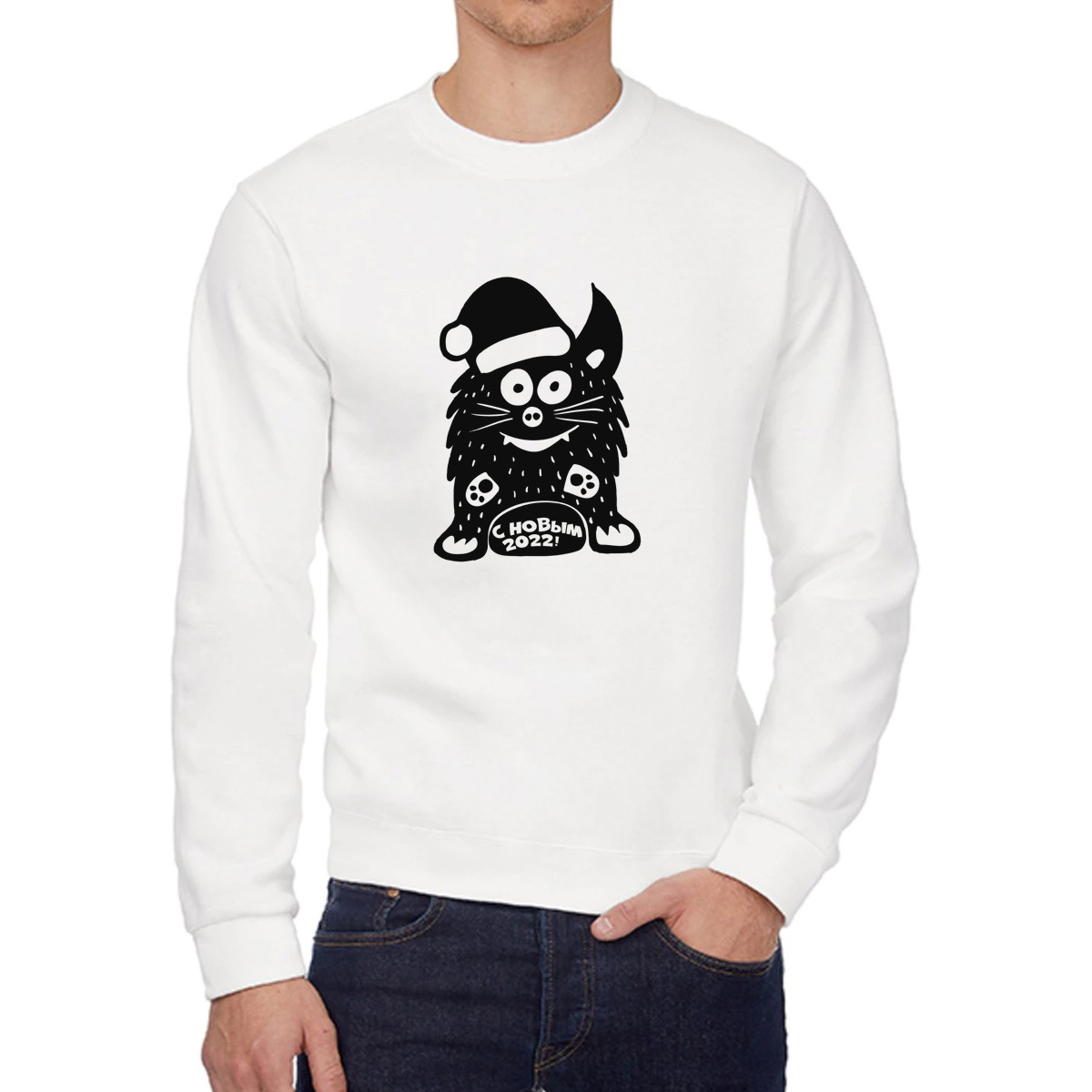 

Свитшот унисекс CoolPodarok W0501734 белый 54 RU, W0501734