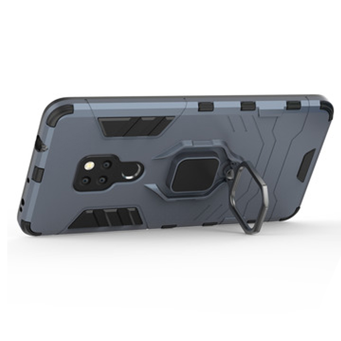 фото Противоударный чехол с кольцом panther case для huawei mate 20 (синий) black panther