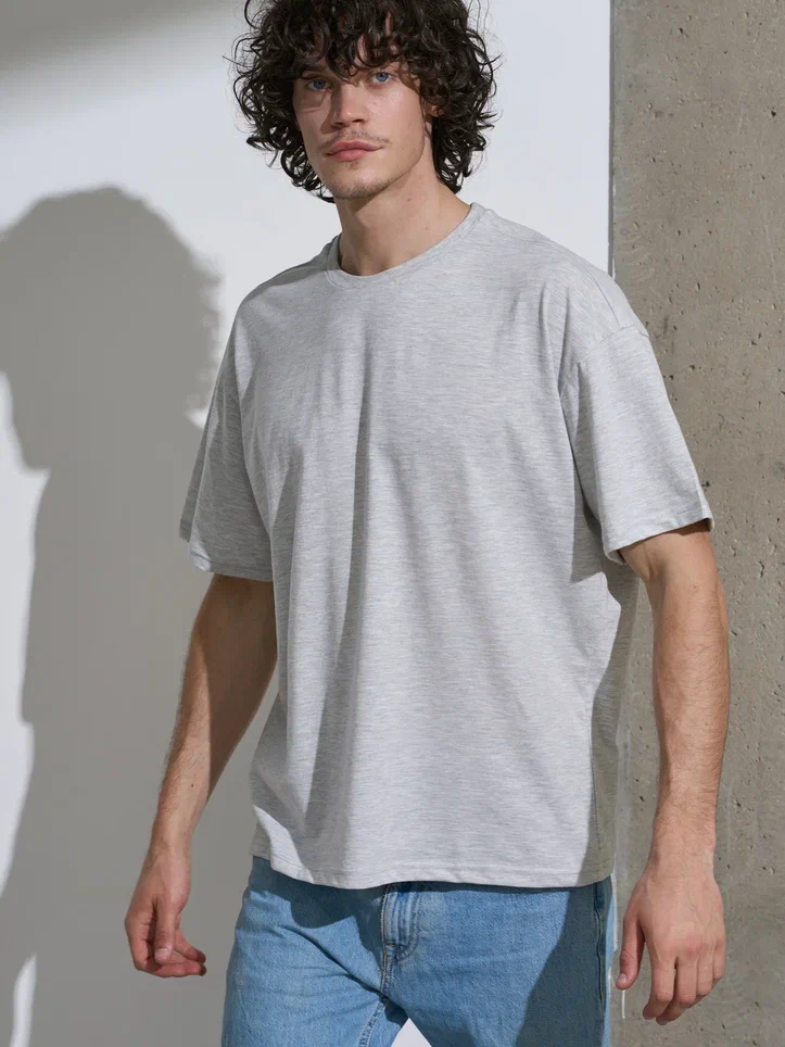 Футболка мужская Uzcotton UZ-F-Over-Pr серая XXL