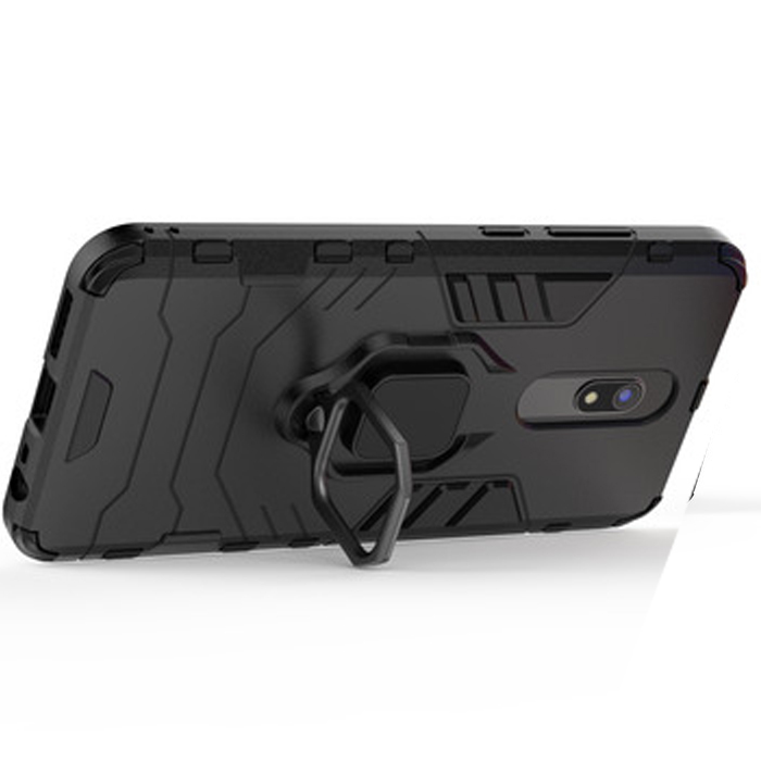 фото Противоударный чехол с кольцом panther case для xiaomi redmi 8 / 8a (черный) black panther