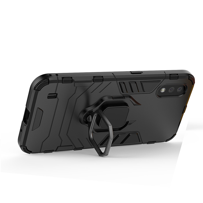 фото Противоударный чехол с кольцом panther case для galaxy samsung a01 (черный) black panther