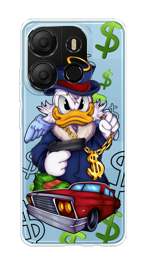 

Чехол на Tecno Pop 7 "Scrooge McDuck with a Gold Chain", Красный;синий;белый, 303850-6