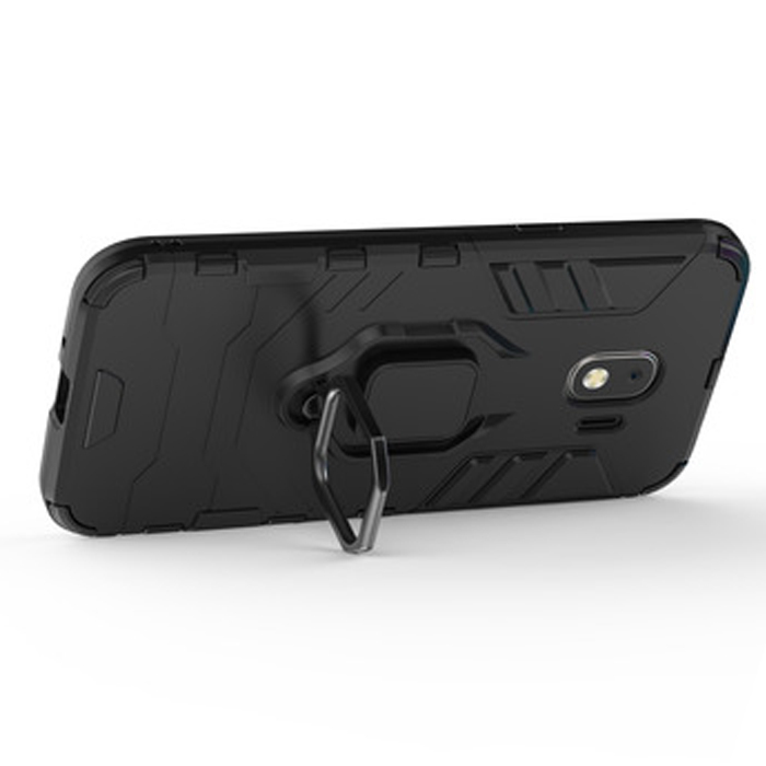 фото Противоударный чехол с кольцом panther case для galaxy samsung j2 pro 2018/j2 2018 черный black panther