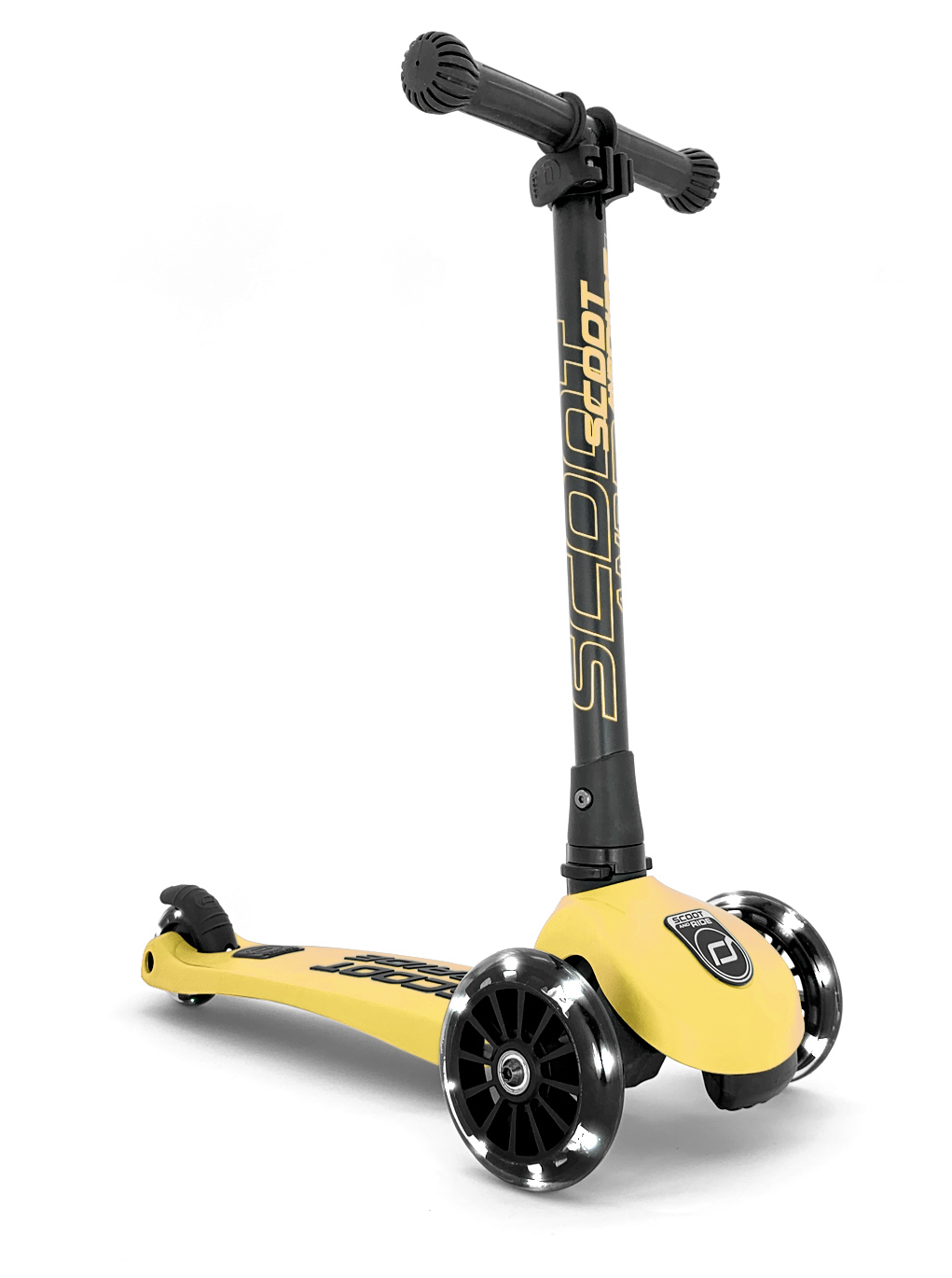 фото Трехколесный самокат со светящимися колесами scoot&ride highway kick 3 led (лимон) 96358