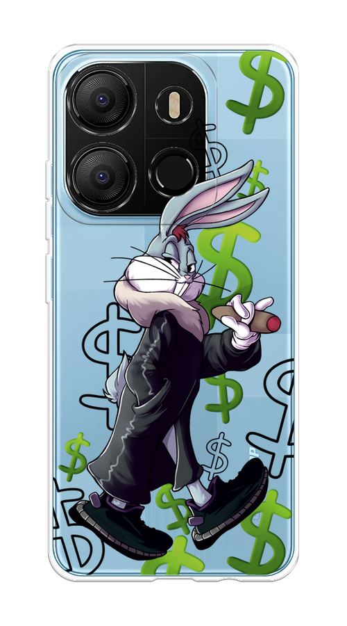 

Чехол на Tecno Pop 7 "Rich Bugs Bunny", Зеленый;черный;голубой, 303850-6