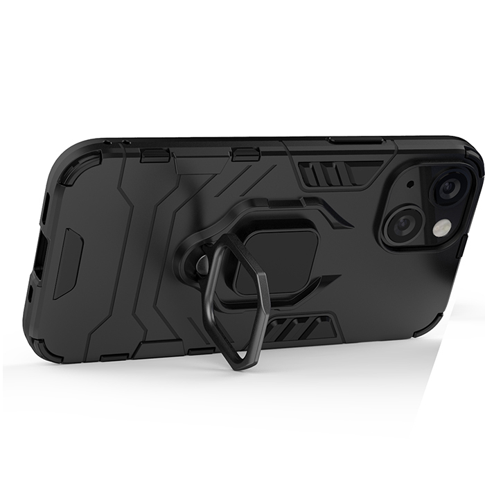 фото Противоударный чехол с кольцом panther case для iphone 13 mini (черный) black panther