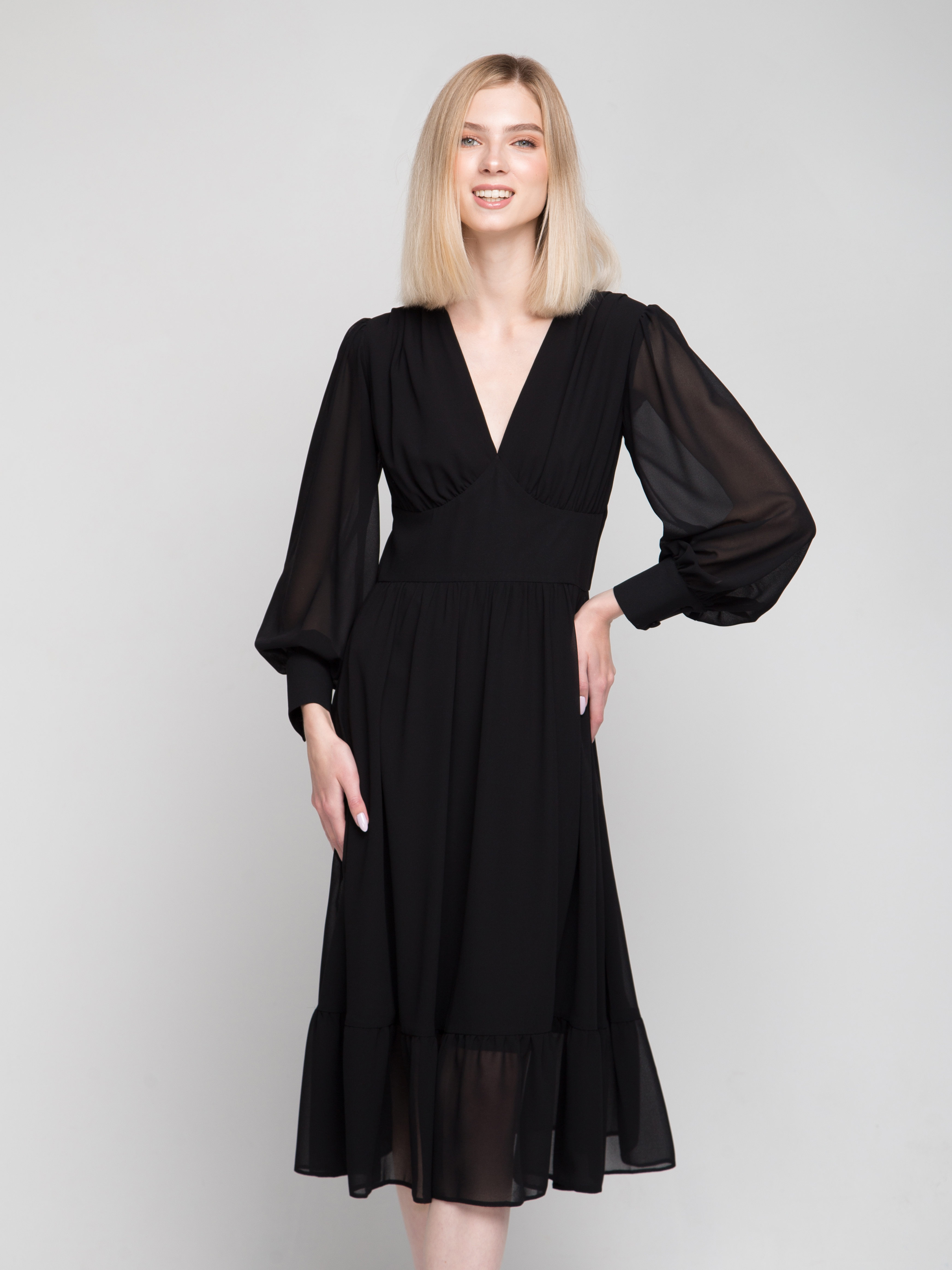 

Платье женское Fors ПЛ275 черное 42 RU, Черный, ПЛ275