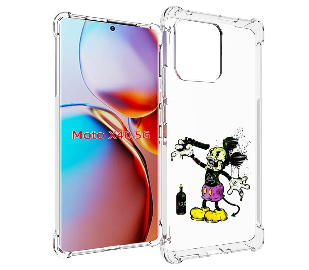 

Чехол MyPads Драг Микки для Motorola Moto X40, Прозрачный, Tocco