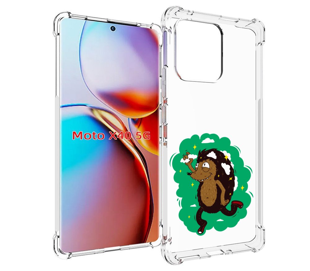 

Чехол MyPads Ежик в облаках для Motorola Moto X40, Прозрачный, Tocco