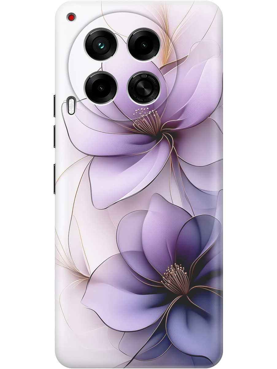 

Силиконовый чехол на Tecno Camon 30 4g / 30 5g с принтом "Сиреневые цветы", Прозрачный;белый;серый;фиолетовый, 782632421