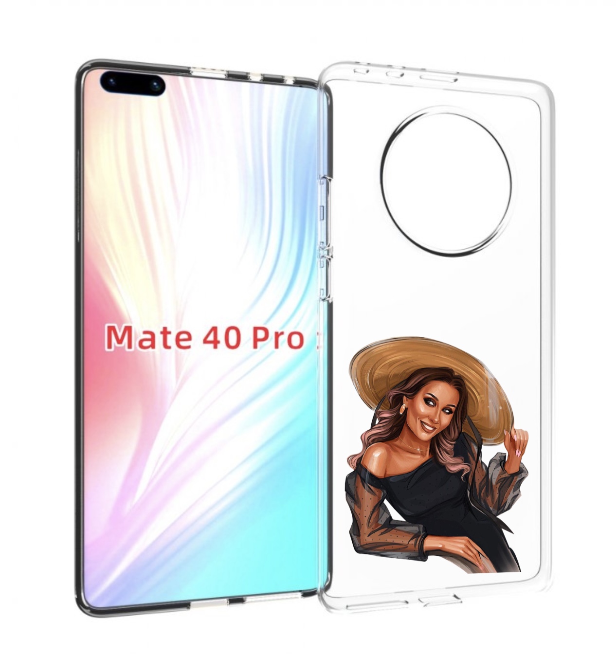 Чехол MyPads Девушка-в-боди женский для Huawei Mate 40 Pro (NOH-NX9)