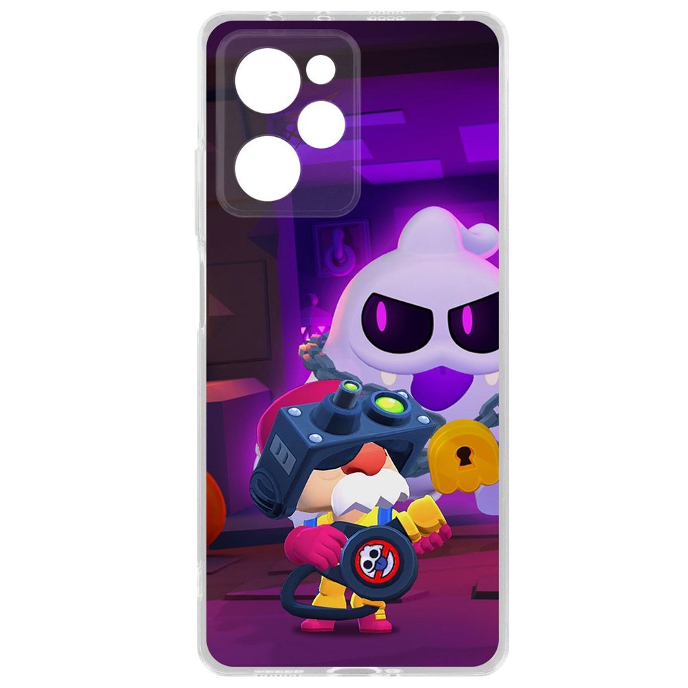 

Чехол-накладка Brawl Stars-Охотник за Скуиками Гэйл для Xiaomi Poco X5 Pro, Прозрачный