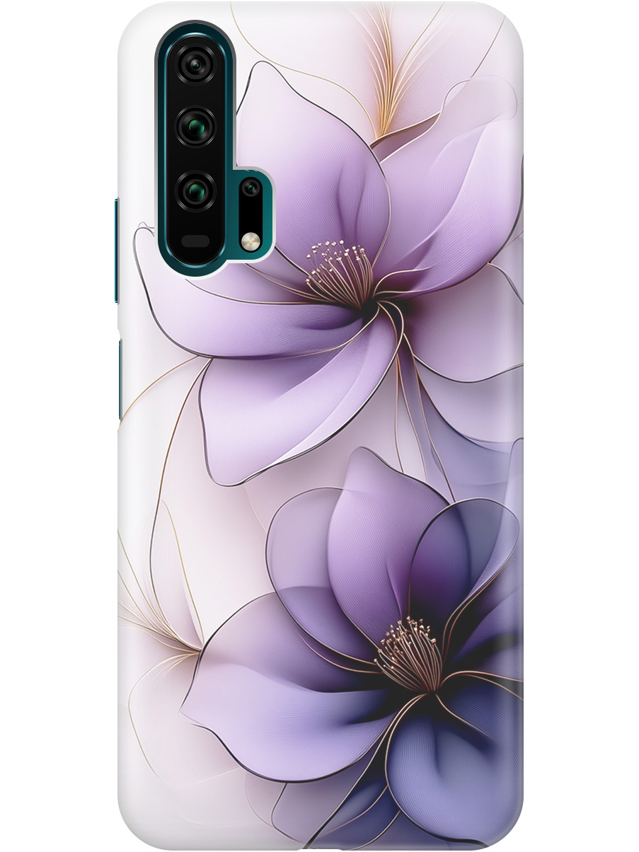 

Силиконовый чехол на Honor 20 Pro с принтом "Сиреневые цветы", Прозрачный;белый;серый;фиолетовый, 721700721