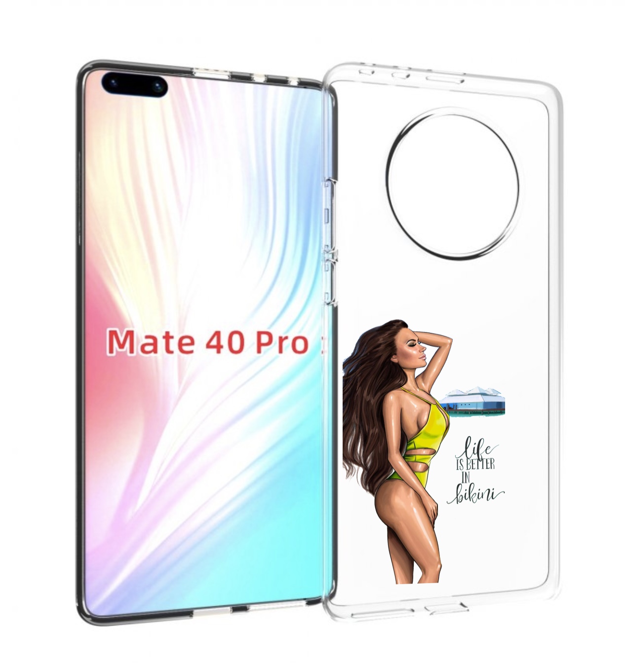 Чехол MyPads Девушка-в-купальнике для Huawei Mate 40 Pro (NOH-NX9)