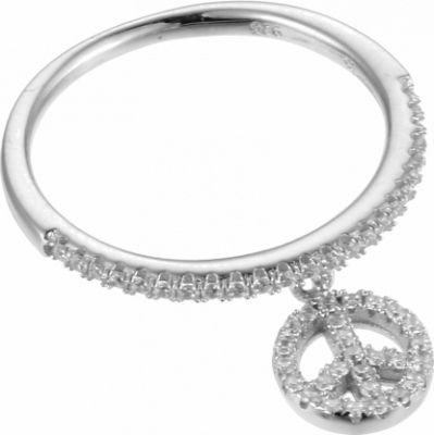 

Кольцо из серебра р.  JV R-J0420_001_WG, фианит, R-J0420_001_WG
