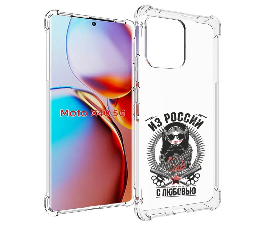 

Чехол MyPads Из России с любовью для Motorola Moto X40, Прозрачный, Tocco