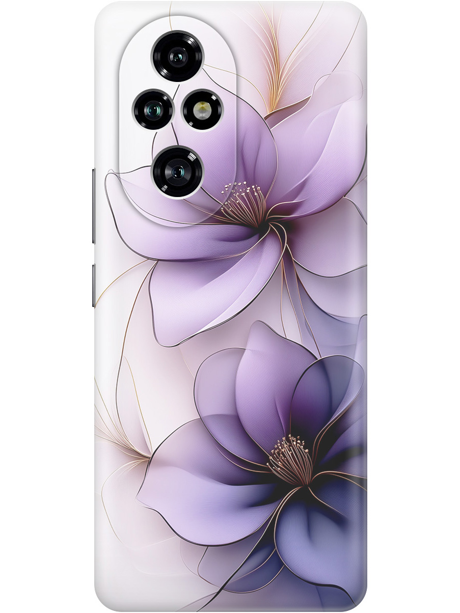 

Силиконовый чехол на Honor 200 pro с принтом "Сиреневые цветы", Прозрачный;белый;серый;фиолетовый, 783979621
