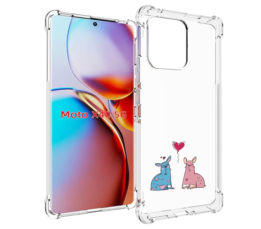 

Чехол MyPads Лама любовь для Motorola Moto X40, Прозрачный, Tocco