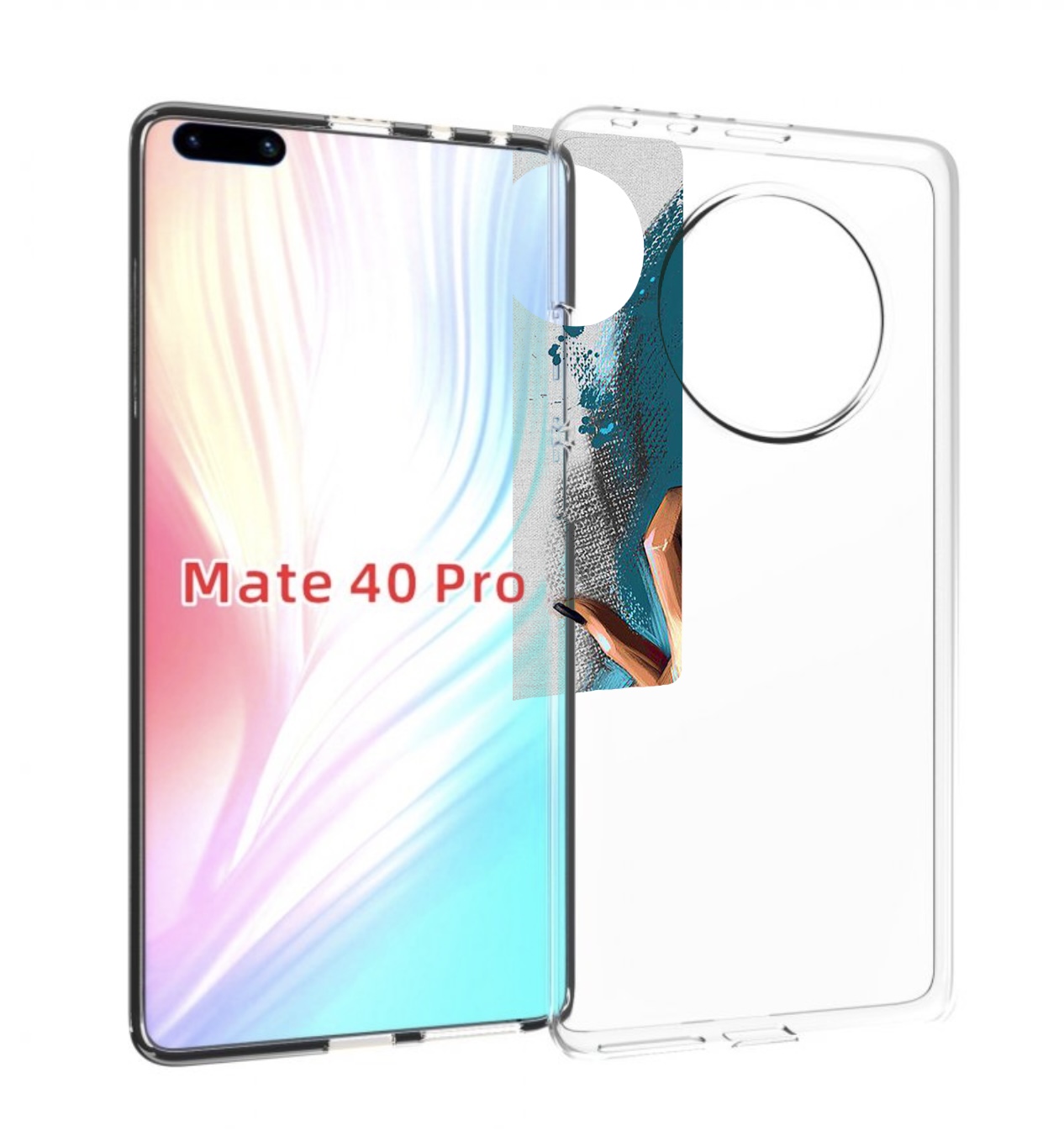 

Чехол MyPads Девушка-нарисованная-дерзкая женский для Huawei Mate 40 Pro (NOH-NX9), Прозрачный, Tocco