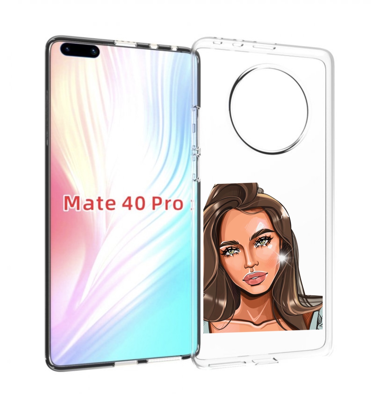 

Чехол MyPads Девушка-с-зелеными-глазами для Huawei Mate 40 Pro (NOH-NX9), Прозрачный, Tocco