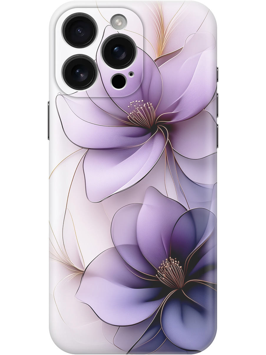 

Силиконовый чехол на Apple iPhone 16 Pro Max с принтом "Сиреневые цветы", Прозрачный;белый;серый;фиолетовый, 785198321