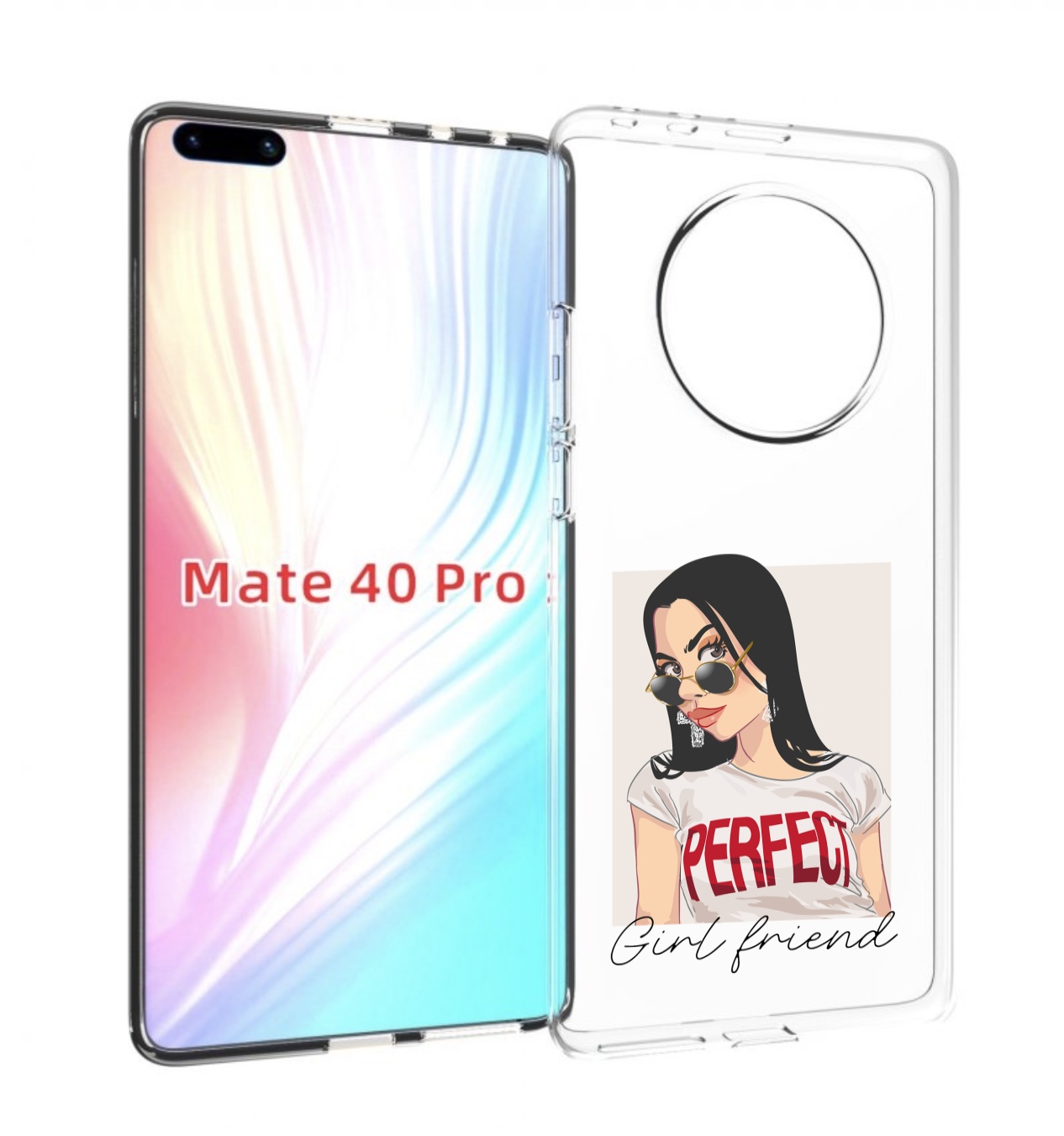 

Чехол MyPads Девушка-с-сережками женский для Huawei Mate 40 Pro (NOH-NX9), Прозрачный, Tocco