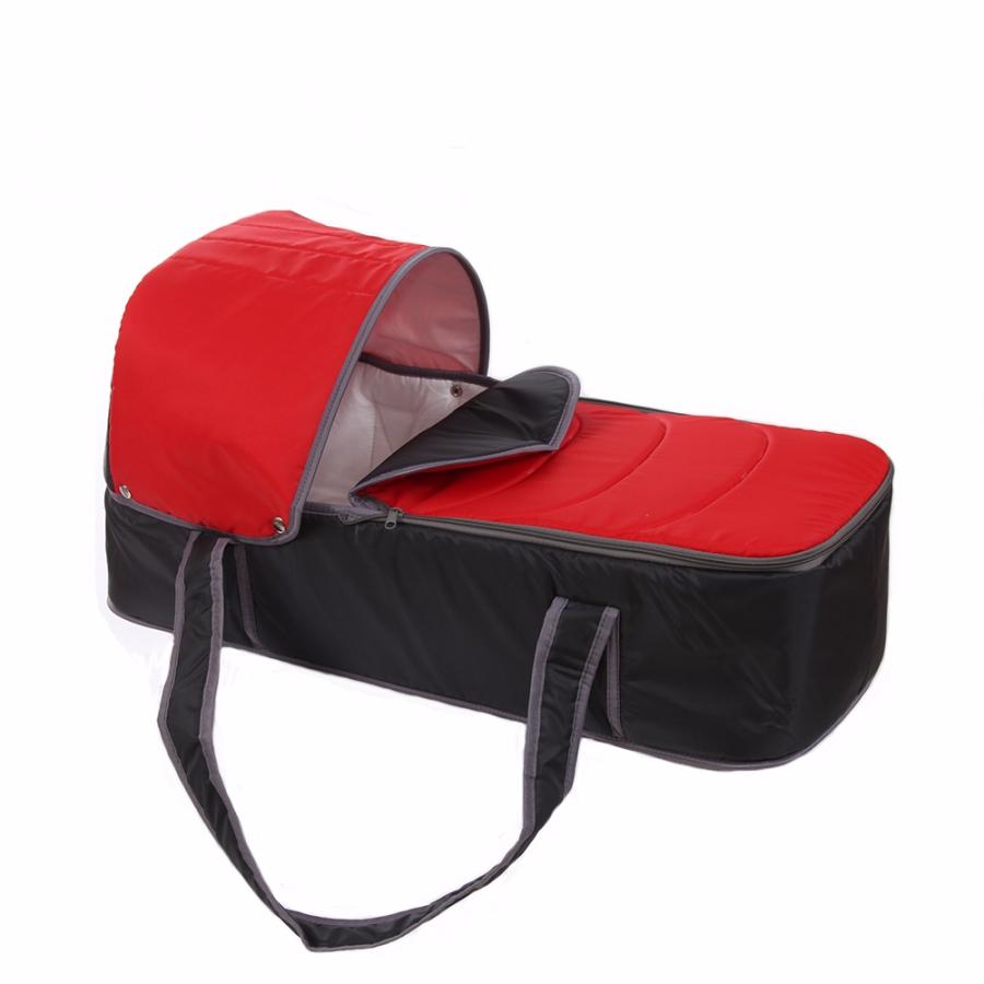 Люлька-переноска для коляски Карапуз Кокон Серый/Красный сумка переноска bambola люлька мишка малышка 70х33х40 см
